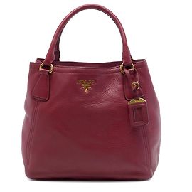 Borsa Tote Aperta Convertibile Prada Red Vitello Daino Rosso