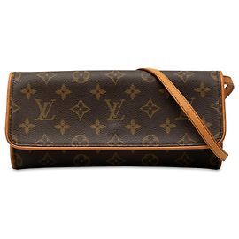 Louis Vuitton Brown Monogram Pochette Twin GM Marrom