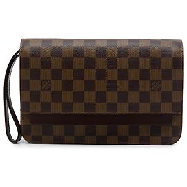 Louis Vuitton Brown Damier Ebene Saint Louis Pochette Castaño
