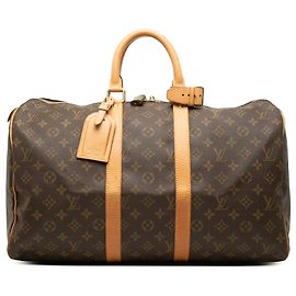 Louis Vuitton Brown Monogram Keepall 45 Marron