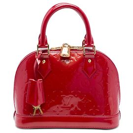 Louis Vuitton Red Monogram Vernis Alma BB Roja