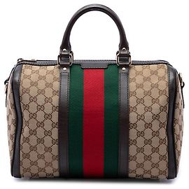 Sac Boston Gucci Beige Medium GG Canvas Web Joy Beige