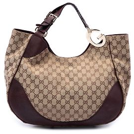 mala Gucci Charlotte em lona GG bege Bege