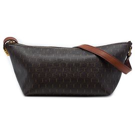 Autre Marque Bolsa de ombro Saint Laurent Le Monogramme em lona revestida marrom Marrom Castanho escuro