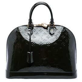 Louis Vuitton Blue Monogram Vernis Alma GM Azul Azul marino
