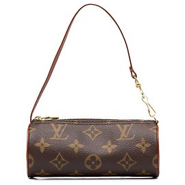 Louis Vuitton Brown Monogram Papillon Pochette Castaño