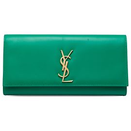 Autre Marque Pochette Cassandre Saint Laurent en cuir lisse vert Vert