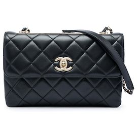 Chanel Black Medium Lambskin Trendy CC Flap Noir