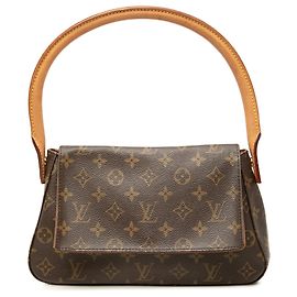 Louis Vuitton Brown Monogram Mini Looping Marrone