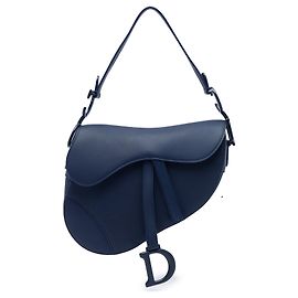 Bolsa Saddle Dior em couro de bezerro ultra mate azul Azul Azul escuro