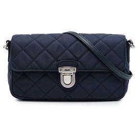 Prada Blue Impuntu Tessuto Crossbody Blau Marineblau
