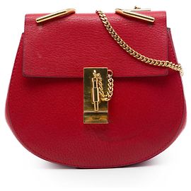 Chloé Mini Borsa a Tracolla Drew in Pelle Rossa Rosso