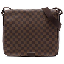 Louis Vuitton Brown Damier Ebene District MM Marrone