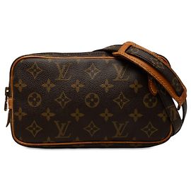 Louis Vuitton Brown Monogram Pochette Marly Bandouliere Marrom