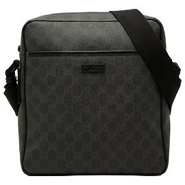 Bolsa Tiracolo Gucci Black GG Supreme Preto