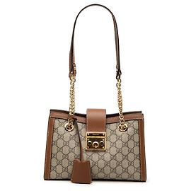 Borsa Tote Gucci Beige Small GG Supreme Padlock Beige
