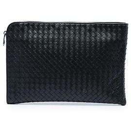 Bottega Veneta Document Case Medium aus Nappa Intrecciato Schwarz Schwarz