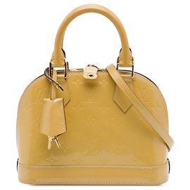 Louis Vuitton Yellow Monogram Vernis Alma BB Jaune