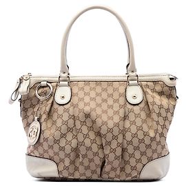 Borsa Satchel Gucci Beige GG Canvas Sukey Altro
