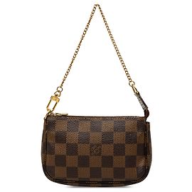 Louis Vuitton Brown Damier Ebene Mini Pochette Accessoires Marrone