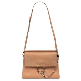 Chloé Faye Crossbody in pelle di vitello e camoscio marrone Medium Marrone Marrone chiaro