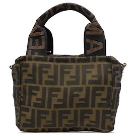 Bolso Fendi Mini Zucca Canvas Marrón Castaño
