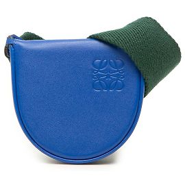 LOEWE Mini Borsa Heel Pouch in pelle di vitello morbida blu Blu