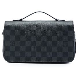 Portafoglio Louis Vuitton Black Damier Graphite Zippy XL Nero