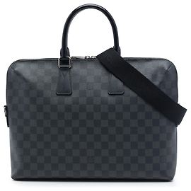 Louis Vuitton Black Damier Graphite Porte Documents Jour Nero