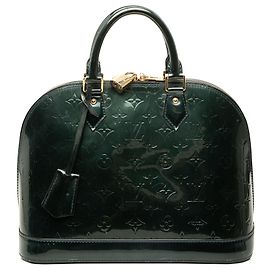 Louis Vuitton Blue Monogram Vernis Alma PM Bleu Bleu foncé