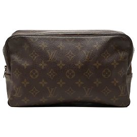 Louis Vuitton Brown Monogram Trousse Toilette 28 Marrone
