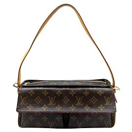 Louis Vuitton Monogram Vivacite MM Schultertasche Braun Monogramm