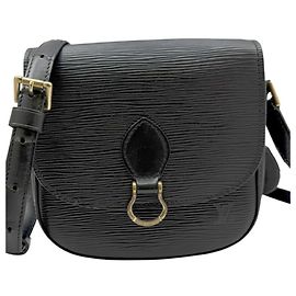 Bolsa de Ombro Louis Vuitton Epi Mini Saint Cloud Preto