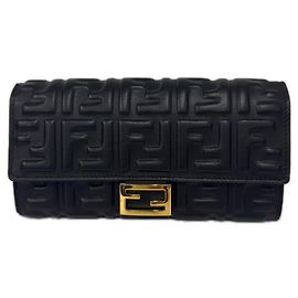 Fendi Baguette Continental Wallet Black
