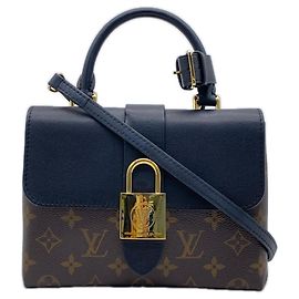 Louis Vuitton Monogram Rocky BB Handbag Brown Black Beige