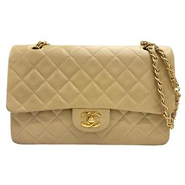 Borsa a tracolla con catena CHANEL Matelassé 25 Beige