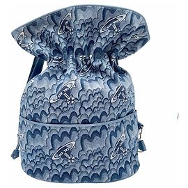 Sac à épaule à cordon de serrage Orb Vivienne Westwood Bleu