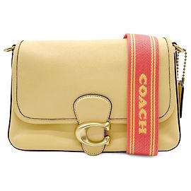 COACH Soft Tabby 26 Bolsa de Ombro 2-Way Dourado Laranja Amarelo