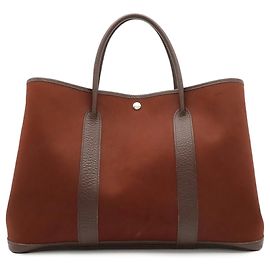 Hermès Bolso Tote Hermes Garden MM Castaño