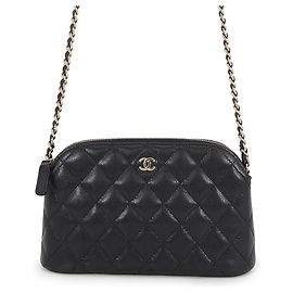 Bolsa Chanel Classic Matelassé em couro caviar Preto