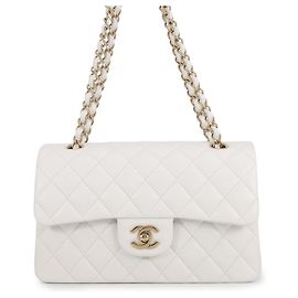Borsa a tracolla con catena Chanel Matelassé Bianco