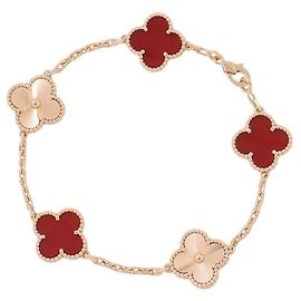 Autre Marque Pulseira Charm Alhambra Van Cleef & Arpels em Ouro Rosa com Cornalina Outro