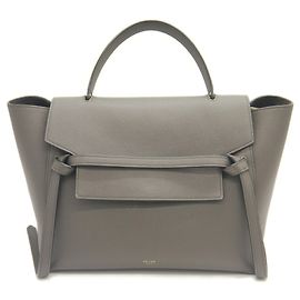 Céline CELINE Belt Bag Mini Handbag in Gray Leather Brown