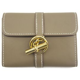 Hermès Carteira Compacta e Porta-moedas Hermes Glenan Taupe