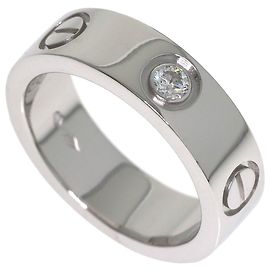 Cartier Love Ring 1P Diamond in Platinum Other