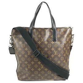 Sac Business Louis Vuitton Monogram Macassar Kitan Marron Noir