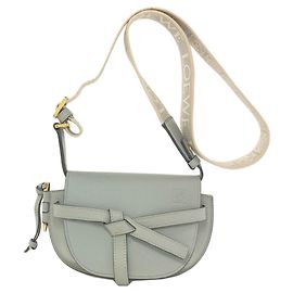 Bolso de hombro Loewe Gate Bag Mini Azul claro