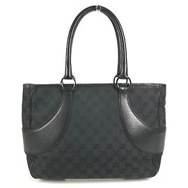 Borsa a spalla Tote Gucci GG Canvas Nero
