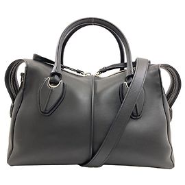 Sac à main en cuir 2-Way Tod's D-Styling Noir