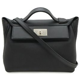 Hermès Sac à main Hermes 24/24 29 en cuir Togo Noir